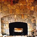 Cut Stone Fireplace